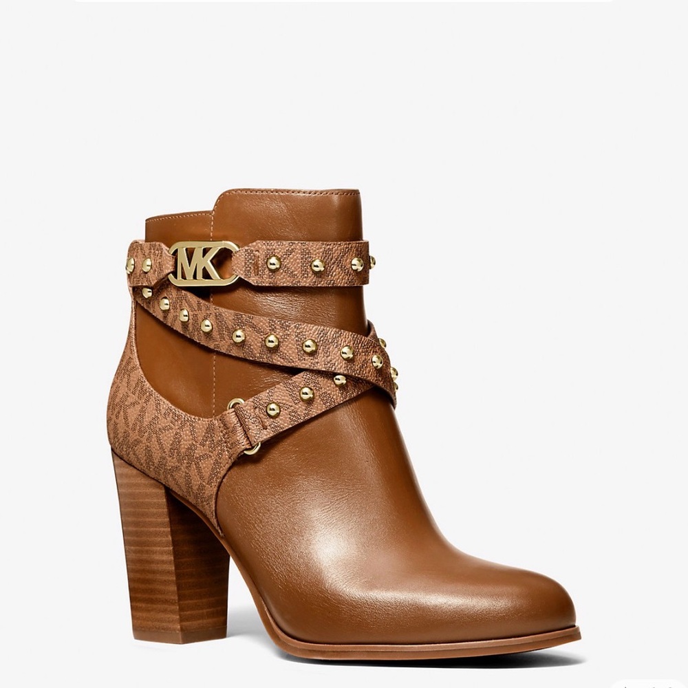 Michael Kors Brown Leather Ankle Boots
